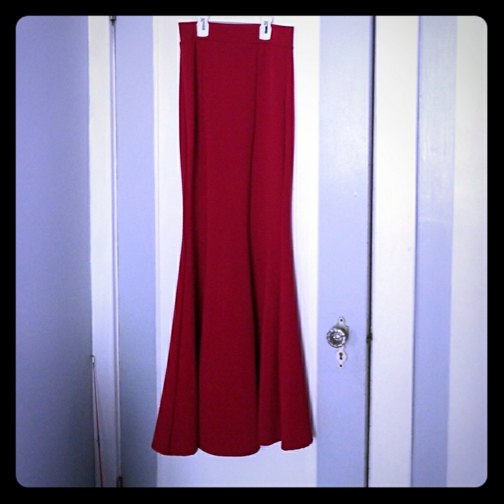 Red Flare Skirt